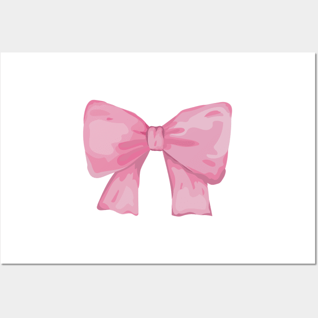 Coquette pink bow Wall Art by Berenicelee23